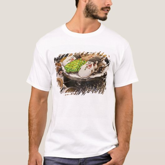 Tafel frischer Weihnachtskekse T-Shirt (Vorderseite)