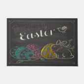 Tafel fröhliche Ostern 24" x 6" Fußmatte (Vorderseite)