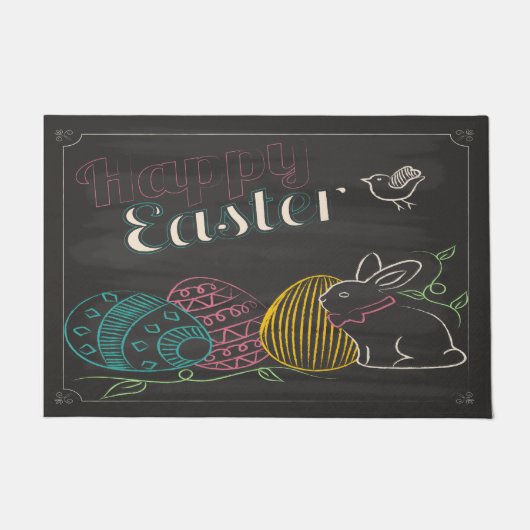 Tafel fröhliche Ostern 24" x 6" Fußmatte (Vorderseite)
