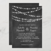 Tafel-Funkeln beleuchten Hochzeits-Einladung 2 Einladung (Vorne/Hinten)