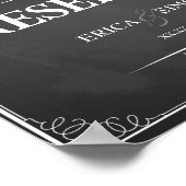 Tafel für das Hochzeitszeichen Poster (Ecke)