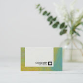 Tafel - Gelb und blau Visitenkarte (Stehend Vorderseite)