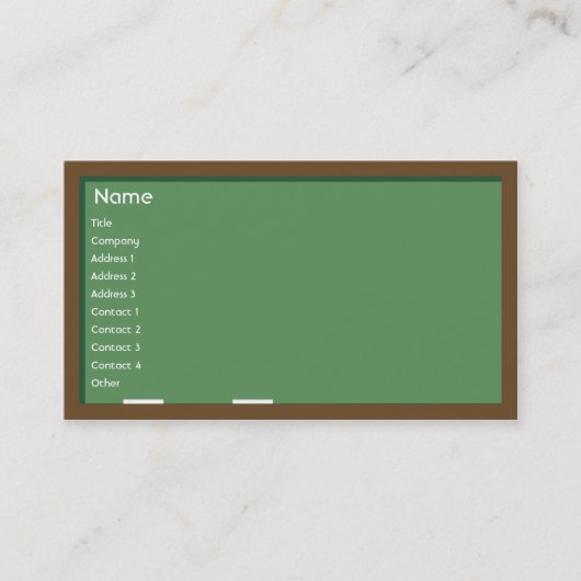 Tafel - Geschäft Visitenkarte (Vorderseite)