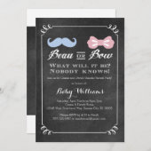 Tafel-Geschlecht decken Babyparty-Einladung auf Einladung (Vorne/Hinten)