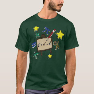 Tafel gezeichnet Mathematikgeschenk T-Shirt