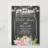 Tafel, Glas, Brautparty Einladung (Vorderseite)