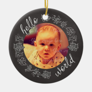 Tafel-hallo Babys ersten personalisiert Keramikornament