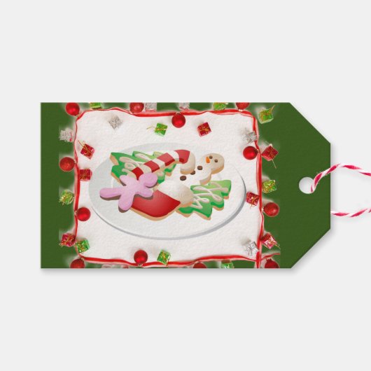 Tafel hausgemachter Weihnachtskekse Geschenkanhänger (Vorderseite (Horizontal))