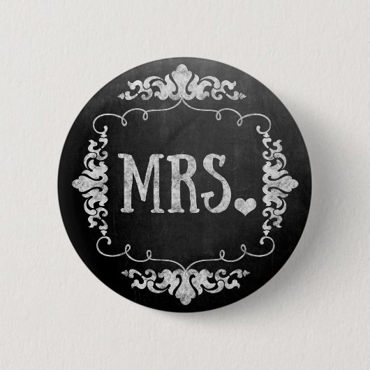 Tafel-Hochzeit "Frau" Knopfnadel Button (Vorderseite)