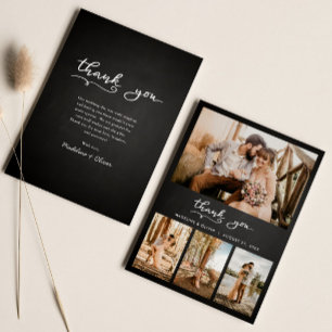 Tafel-Hochzeit Multi-Foto   Dankeschön-Skript Dankeskarte