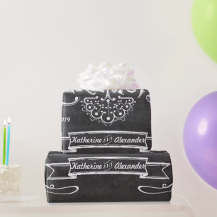 Tafel-Hochzeit personalisiertes Geschenkpapier