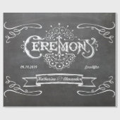 Tafel-Hochzeit personalisiertes Geschenkpapier (Flach)