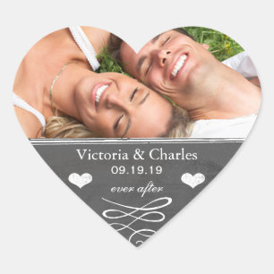 Tafel Hochzeit Save the Date Siegel Herz-Aufkleber
