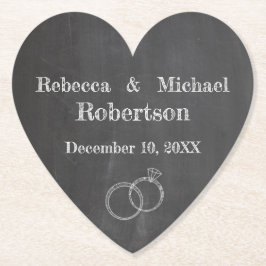 Tafel-Hochzeits-Ringe personalisiert Untersetzer