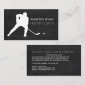 Tafel, Hockeyspieler, Hockeytrainer Visitenkarte (Vorne/Hinten)