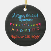 Tafel I wurde - Fahnen-Gewohnheit Name-Datum Keramikornament (Vorne)