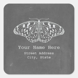 Tafel inspirierter quadratischer aufkleber