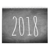 Tafel-Kalender-Schwarzweiss-Text 2018 Kalender (Titelbild)