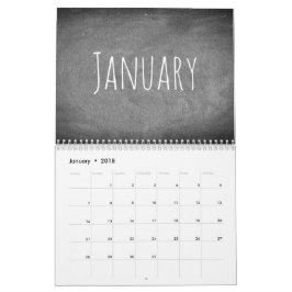 Tafel-Kalender-Schwarzweiss-Text 2018 Kalender
