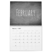 Tafel-Kalender-Schwarzweiss-Text 2018 Kalender (Feb 2027)