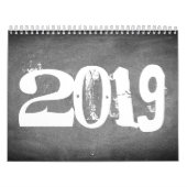 Tafel-Kalender-Schwarzweiss-Text 2019 Kalender (Titelbild)