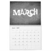 Tafel-Kalender-Schwarzweiss-Text 2019 Kalender (Mär 2027)