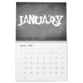 Tafel-Kalender-Schwarzweiss-Text 2019 Kalender (Jan 2027)