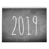 Tafel-Kalender-Schwarzweiss-Text 2019 Kalender (Titelbild)
