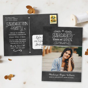 Tafel-Klassenfoto 2026 Abschlussfeier Einladungspostkarte