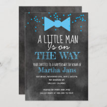 Tafel kleine Mann-Babyparty laden ein