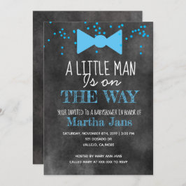 Tafel kleine Mann-Babyparty laden ein Einladung