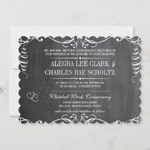 Tafel Kreide Moderne Vintage-Typografie Einladung