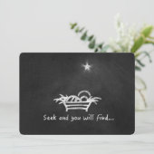 Tafel-Krippe Feiertagskarte (Stehend Vorderseite)