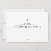 Tafel-Krippe Feiertagskarte (Rückseite)