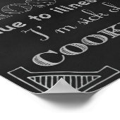 Tafel, Küchendekoration, Druck, Tafel mit Kreide Poster (Ecke)