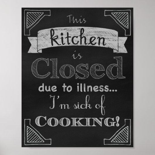 Tafel, Küchendekoration, Druck, Tafel mit Kreide Poster (Vorne)