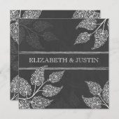 Tafel-Lacy Blätter, das Einladung Wedding ist (Vorne/Hinten)