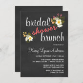 Tafel-lädt BlumenBrautpartyBrunch ein Einladung (Vorne/Hinten)