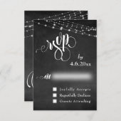 Tafel, Lampen, Kalligraphie, UAWG RSVP Karte (Vorne/Hinten)