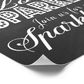 Tafel Lassend Liebe funkeln Hochzeitsdruck Poster (Ecke)