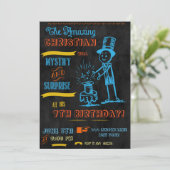 Tafel-Magier-Magie-Party Einladungen (Stehend Vorderseite)