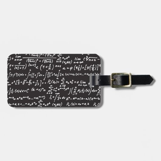 Tafel-Mathe-Gleichungen Gepäckanhänger (Vorderseite horizontal)