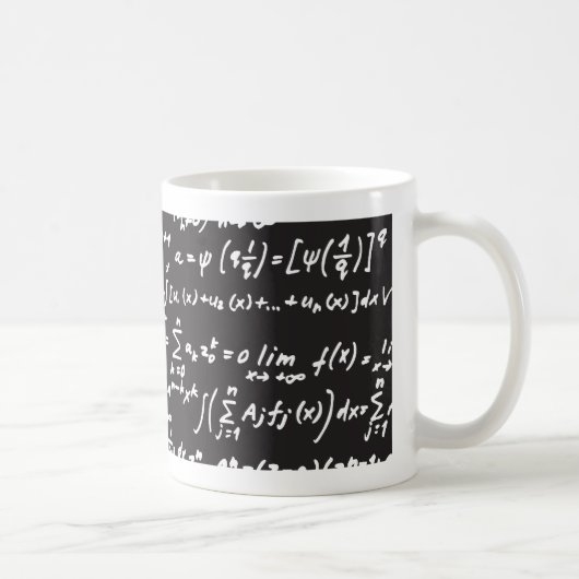 Tafel-Mathe-Gleichungen Kaffeetasse (Rechts)