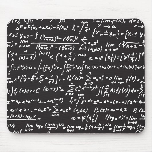 Tafel-Mathe-Gleichungen Mousepad (Vorne)