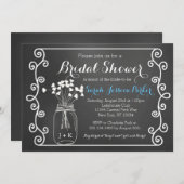 Tafel-Maurer-Glas-Brautparty-Einladung Einladung (Vorne/Hinten)