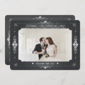 Tafel-Maurer-Glas-Hochzeits-Foto danken Ihnen zu Dankeskarte (Vorne/Hinten)