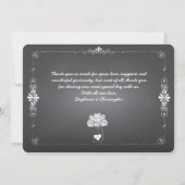 Tafel-Maurer-Glas-Hochzeits-Foto danken Ihnen zu Dankeskarte (Rückseite)