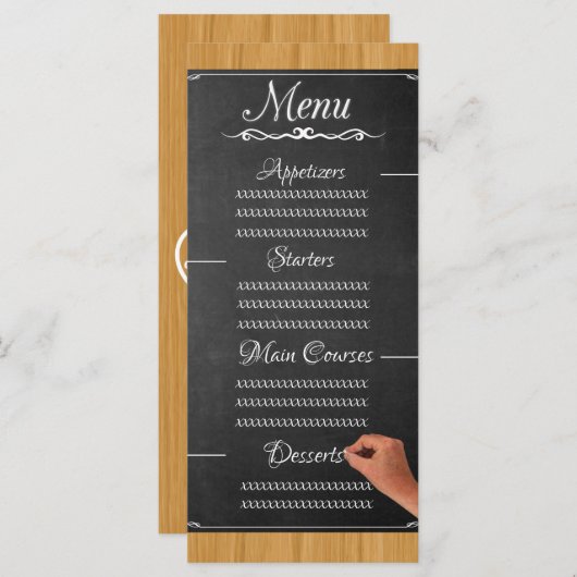 Tafel Menükarte (Vorne/Hinten)