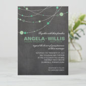 Tafel-Minze FILZ Stränge | Angelas stilvoller Einladung (Stehend Vorderseite)