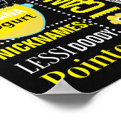 Tafel mit Bee First Birthday-Tafel Poster (Ecke)